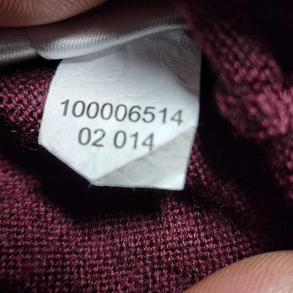Brooks Brothers Merino Wool Long Sleeve Polo Sweater Mens XL Burgundy 100006514